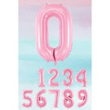 Pembe Rakam Balonlar 75cm Dev Uçan Sayı Balon