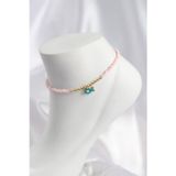 Pembe Renk Boncuklu Balık Figürlü Halhal TG27HH1685