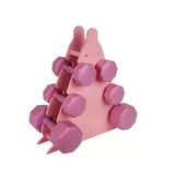 Pembe Renk Dambıl Seti + Stand, 3 Ağırlık Seçeneği