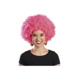 Pembe Renk Kıvırcık Afro Bonus Peruk (5440)