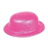 Pembe Renk Simli Melon Yuvarlak Parti Şapkası 24x26 Cm