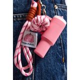 Pembe Renk Termos Detaylı Çoklu Objeli Tasarım Kıyafet Telefon ve Çanta Charm Aksesuar