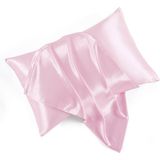 Pembe Renkli % 100 İpek Yastık Kılıfı