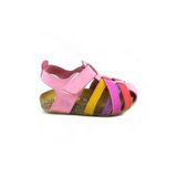 Pembe Renkli Deri Ve Ortopedik Bebek Sandalet Rr-B-0028
