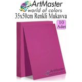 Pembe Renkli Mukavva 35X50 Cm 10 Adet 1 Paket Renkli Sert Karton 1.0 Mm Anasınıfı Hobi Etkinlik Okul Öncesi Elişi
