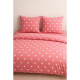 Pembe Renkli Puantiyeli Yorgan Kılıfı - 200 x 225 cm