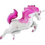 Pembe Renkli Unicorn Büyük Boy Folyo Balon 1 Adet