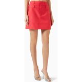 Pembe Rodborough Mini Etek - Dokuma Takım Elbise Kumaşı - %72 Polyester, %20 Viskoz, %3 Elastan