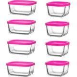 Pembe Saklama Kabı Seti, Kahvaltılık Saklama Kutuları, Çoklu Boyutlar, Pratik ve Şık - Seçenek 1