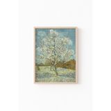 Pembe Şeftali Ağacı - Vincent Van Gogh - Ahşap Desenli Çerçeve, Naturel, 50 x 70
