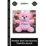 Pembe Seni Seviyorum Tişörtlü Ayıcık Sevimli Oyuncak Peluş Ayı Doğum Günü Hediyesi