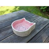 Pembe Seramik Kedi Mama Kabı, Şık ve Dayanıklı Tasarım - Seçenek 1