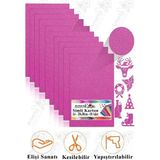 Pembe Simli Karton A4 20X30 cm 10 Lu 1 Paket Simli Fon Kartonu Parıltılı Kağıt Anasınıfı Kreş Etkinlik Proje - Standart