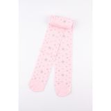 Pembe Simli Yıldızlı Kız Çocuk Muz Külotlu Çorap - 10 - 12 Yaş - 01P-Pembe
