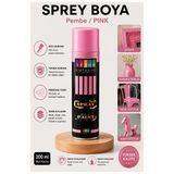 Pembe Sprey Boya 200 Ml 1 Adet Südor Hızlı Kuruyan Renkli Profesyonel Canlı Renk Ahşap Plastik Demir Metal Porselen Cam