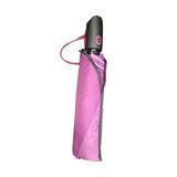 Pembe Su Damlası Desenli Tam Otomatik Kadın Şemsiyesi, Fiberglass 8 Tel, Rüzgarda Kırılmaz, Açık: 100 cm, Kapalı: 28 cm