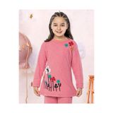 Pembe Süzüle Kumaş Kız Çocuk Pamuk Pijama Takımı HGL1002