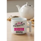Pembe Taçlı Prensesler ..Ayında Doğar Baskılı Doğum Günü Hediyelik T Kulplu Latte Fincan Kupa Bardak, QB1L8268-04NİSAN