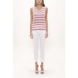 Pembe Taşlı kolsuz triko bluz 28484