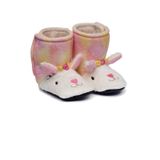 Pembe Tavşan Desenli Kürklü Ev Botu-f-821