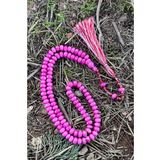 Pembe Tonda Özel Tasarım 99'luk Sıkma Kehribar Tesbihimiz