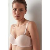 Pembe Toparlayıcı Balenli Dolgusuz Straplez Lotus Sütyen - 85C