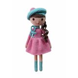 Pembe Turkuaz Güz Bebek Amigurumi Organik Oyuncak