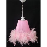 Pembe Tüylü Avize pembe