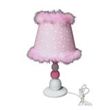 pembe tüylü kız çocuk bebek odası abajuru