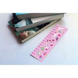 Pembe Unicorn Ayraç Çift Taraflı Kart Cetvel Kitap Ayracı Ruler Bookmark Karne Hediyesi Çocuk - 48 Adet