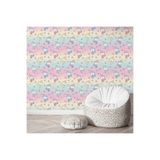 Pembe Unicorn Kız Çocuk Odası Duvar Kağıdı -Isı ve Ses Yalıtımı Yırtılmaz, 200 x 100