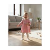 Pembe Uzun Kollu Çiçekli Bebek Elbisesi VITA4148