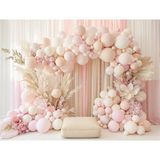 Pembe ve Altın Balon Detaylı 200X150CM Arka Plan Stüdyo Fonu