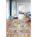 Pembe Vintage Dokuma Pamuk Tabanlı Kaymaz Kilim Klm102