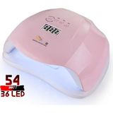 Pembe x 54 Watt 57 36 LED Uv LED Kalıcı Oje Protez Tırnak Kurutucu Lamba Sun
