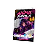 Pembe Yayınevi Anime Mandala Boyama Kitabı - Yetişkinler İçin Anime Boyama Sayfaları