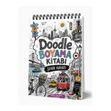 Pembe Yayınevi Doodle Mandala Boyama Kitabı - Yetişkinler İçin Rahatlatıcı Boyama Sayfaları - Şehir Hayatı