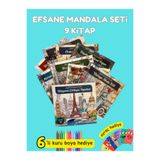 Pembe Yayınevi Mandala Boyama Kitabı - Yetişkinler İçin Mandala Boyama Kitabı - Efsane Kitap Seti
