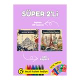 Pembe Yayınevi Mandala Boyama Kitabı - Yetişkinler İçin Mandala Boyama Kitabı - Süper Kitap Seti