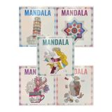Pembe Yayınevi Mandala Boyama Kitabı - Yetişkinler İçin Stres Önleyen 5 Kitap