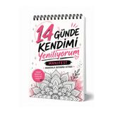 Pembe Yayınevi Motivasyon Mandala Boyama Kitabı - 14 Günde Kendimi Yeniliyorum - Yetişkinler İçin Manifest Boyama Sayfaları