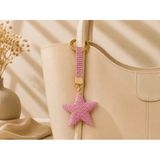 Pembe Yıldız Taşlı Luxury Çanta Charmı – Kırmızı Kristal Bag Charm