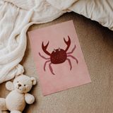 Pembe Zeminli Yengeç Çocuk Odası Duvar Posteri Çerçeveli Tablo Duvar Dekorasyonu - 21 x 30 - Çerçevesiz Poster