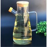 Pembeli 900ML Borosilikat Cam Yağdanlık Şık Tasarım ve Bambu Kapaklı Modern Mutfak Aksesuarı