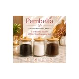 Pembelia Life 3’lü Bambu Vakum Kapaklı 1300 cc Çay Şeker Kahve Tuz Saklama Kavanozu Bakliyat Kavanoz Seti