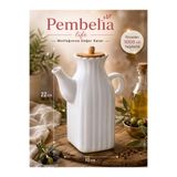 Pembelia Life Bambu Kapaklı Porselen Kare 1000 Ml Yağlık&yağdanlık