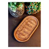 Pembelia Life Doğal Ahşap (21CMX11CM) Amber Sıvı Sabunluk Ve Amber Yağdanlık Yağlık Stand-sunum Tabağı