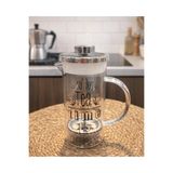 Pembelia Life French Press-Isıya Dayanıklı 600 ml Bitki Çayı Demliği Filtre Kahve Demliği Borosilikat Cam