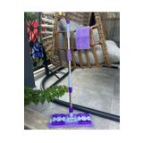 Pembelia Life Mor Mandallı Kıskaçlı Istediğin Bezi Tak Yer Duvar Cam Silme Mopu (Mikrofiber Yedek Bez Hediyeli)