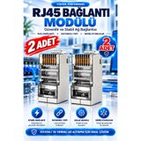 PEMBERTON Yeni Nesil 2 Adet Metal Gold Plated Geçişli Cat5/cat6 RJ45 Konnektörü 8P8C Ethernet Kablo Ucu Jack
